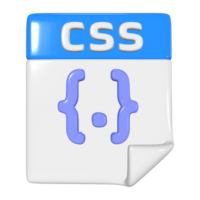 CSS File 3D Illustration Icon png