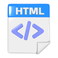 HTML File 3D Illustration Icon png