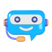 AI Chatbot 3D Illustration Icon png