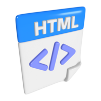 HTML File 3D Illustration Icon png