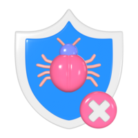 Antivirus 3D Illustration Icon png