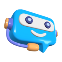 ai chatbot 3d ilustración icono png