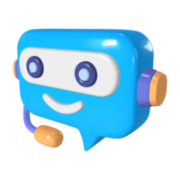 AI Chatbot 3D Illustration Icon png