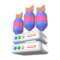 ddos 3d ilustración icono png