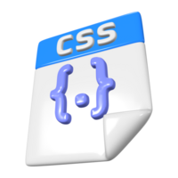 CSS File 3D Illustration Icon png