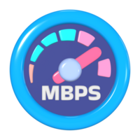 Internet Speed 3D Illustration Icon png