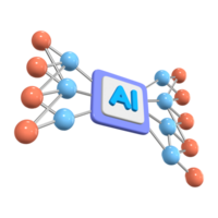 machine aan het leren 3d illustratie icoon png