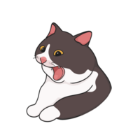 Melvin gritar gato meme pegatina ilustración png