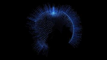 Abstract Motion Graphic Animation of Illumniated Lines and Dots Background video
