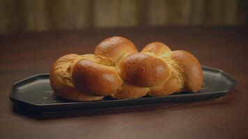 panadería concepto de hecho en casa panes pan Pastelería comida antecedentes video