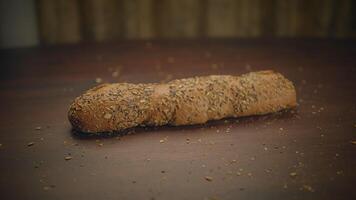 Bäckerei Konzept von hausgemacht Brot Laib Gebäck Essen Hintergrund video