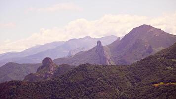 Distant view of mountain range video