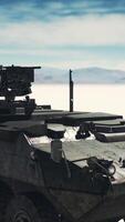 military tank in the white desert video