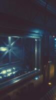 Futuristic interior of Spaceship corridor with light video