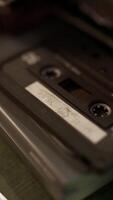 retro styled image of an old audio compact cassette video