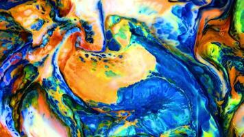fundo de textura de ondas de tinta líquida sacral galáctico colorido abstrato. video