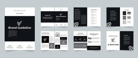 Brand Guidelines Manual template or Brand identity guidelines vector