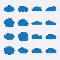 nube azul íconos imagen vector