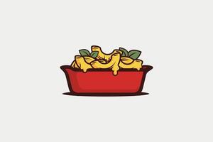 macaroni and cheese dishes for Italian food businesses, restaurants, food trucks, cafes, etc. vector