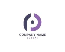 Letter p design illustration company logo idea vector