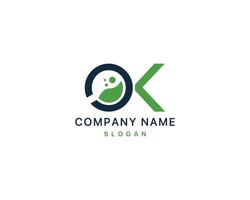 Letter OK design illustration company logo idea vector