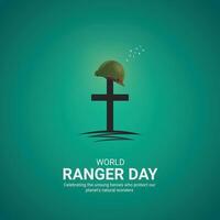 World Ranger Day creative ads design. Ranger Day isolated on a Template for background. Ranger Day Poster, July 31. Important day vector