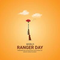 World Ranger Day creative ads design. Ranger Day isolated on a Template for background. Ranger Day Poster, July 31. Important day vector