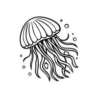 Cute Jellyfish Illustration on White background vector