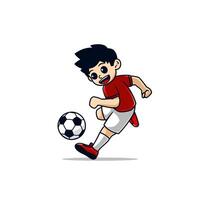 boy playing football soccer-01 vector