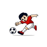 boy playing football soccer-03 vector