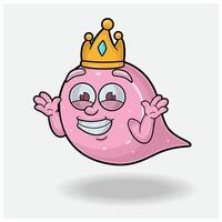 Bubble Gum Mascot Character Cartoon With Dont Know Smile expression. For brand, label, packaging and product. vector