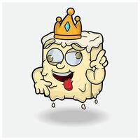 Margarine Mascot Character Cartoon With Crazy expression. For brand, label, packaging and product. vector