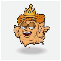 Caramel Mascot Character Cartoon With Smug expression. For brand, label, packaging and product. vector