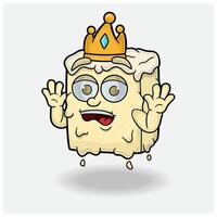 Margarine Mascot Character Cartoon With Shocked expression. For brand, label, packaging and product. vector