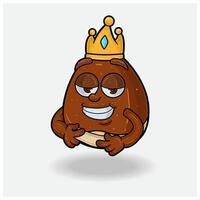 Chestnut Mascot Character Cartoon With Love struck expression. For brand, label, packaging and product. vector