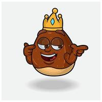 Chestnut Mascot Character Cartoon With Smug expression. For brand, label, packaging and product. vector