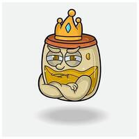 Honey Mascot Character Cartoon With Jealous expression. For brand, label, packaging and product. vector