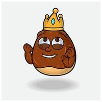 Chestnut Mascot Character Cartoon With Happy expression. For brand, label, packaging and product. vector