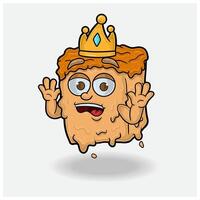 Caramel Mascot Character Cartoon With Shocked expression. For brand, label, packaging and product. vector