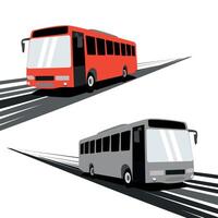 vistoso autobús, transporte en la carretera ilustración vector