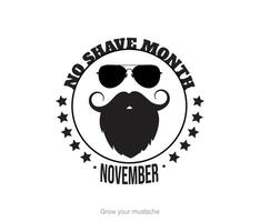 November concept icon label design with lettering vector