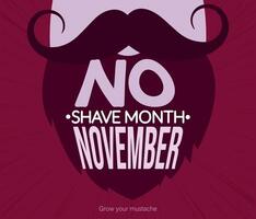 November concept with lettering poster design vector