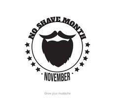 November concept icon label design with lettering vector