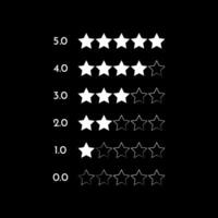 Star rating symbol isolated in black and white vector