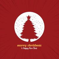 Flat merry Christmas greeting cards vector