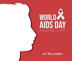 mundo SIDA conciencia día concepto póster vector