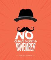 November concept with lettering poster design vector