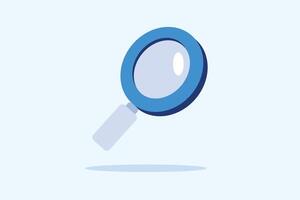 A magnifying glass search button in the search bar. vector