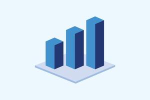 Garphs showing growth, illustration and falt design. vector