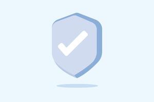 Shield icons, security shields logotypes with check mark. Security shield symbols. illustration. vector